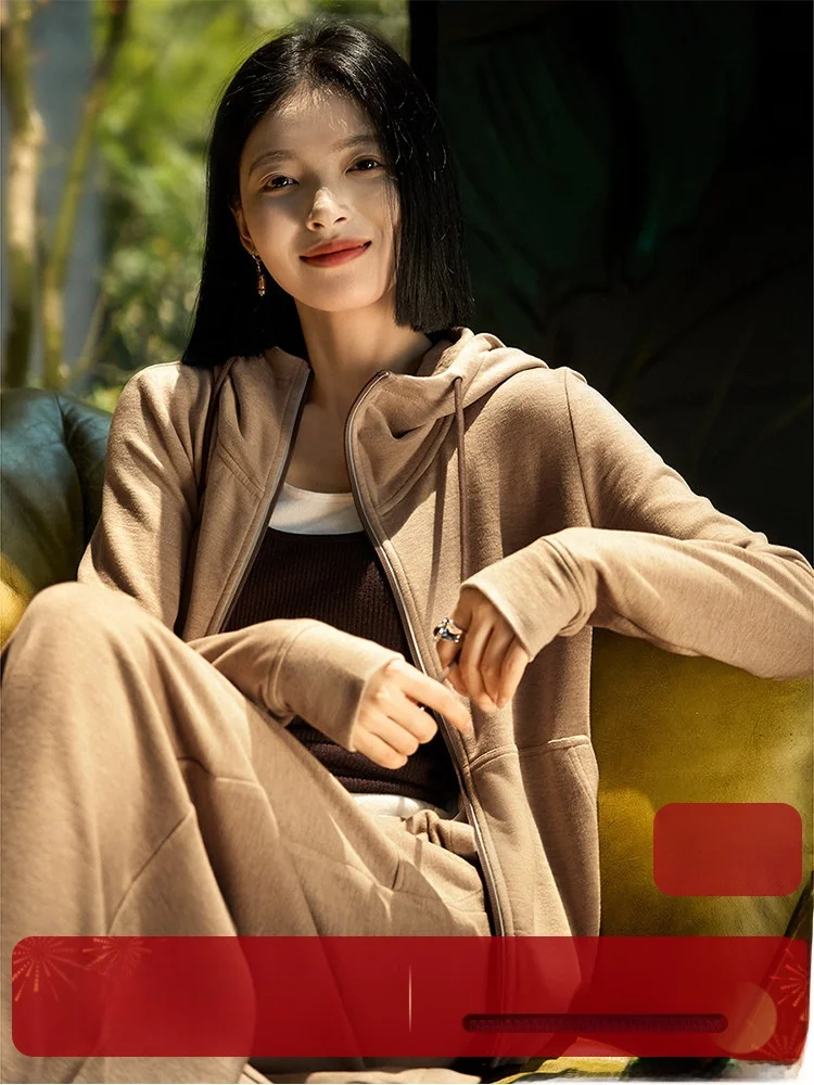 

Xhange Casual Sle женская толстовка с капюшоном Jaet Simple Spor Leisurely Long Sve Top для осенне-весеннего комплекта Faion