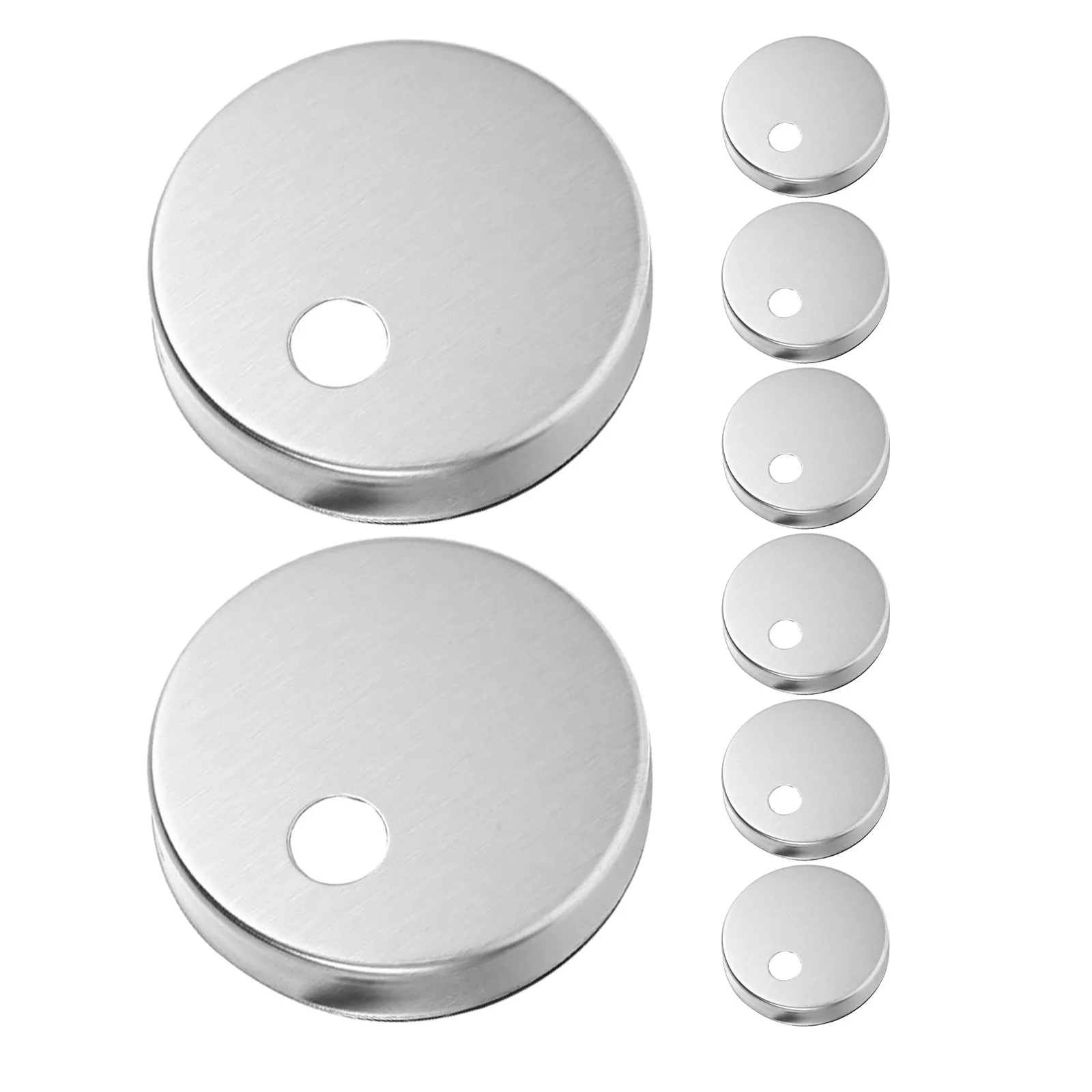 

8Pcs Toilet Seat Decorative Covers Stainless Steel Hinge Fixings 55Mm Pan Hinge Cover Replacement Toilet Hardware Fixing
