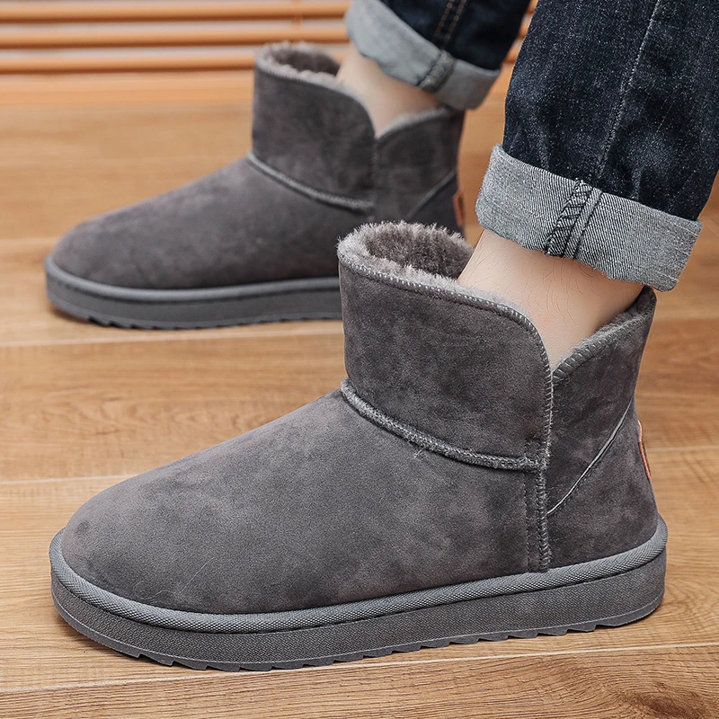 

Новые зимние мужские ботинки, модные уличные зимние ботинки, утепленные теплые короткие ботинки