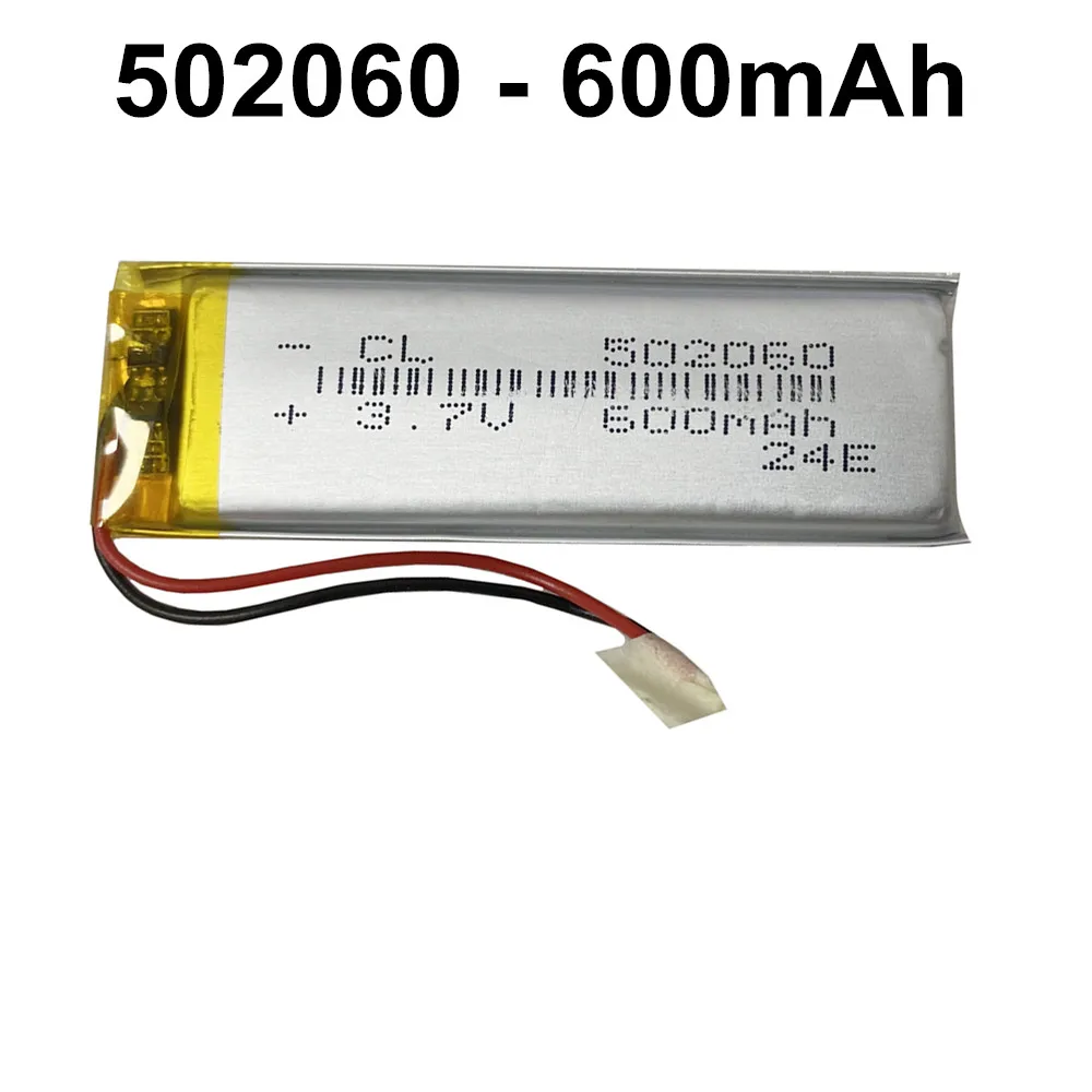 1-10PCS 502060 3.7V 600mAh Lithium Polymer Rechargeable Battery For Mp3 MP4 GPS e-book recording pen bluetooth headset speaker