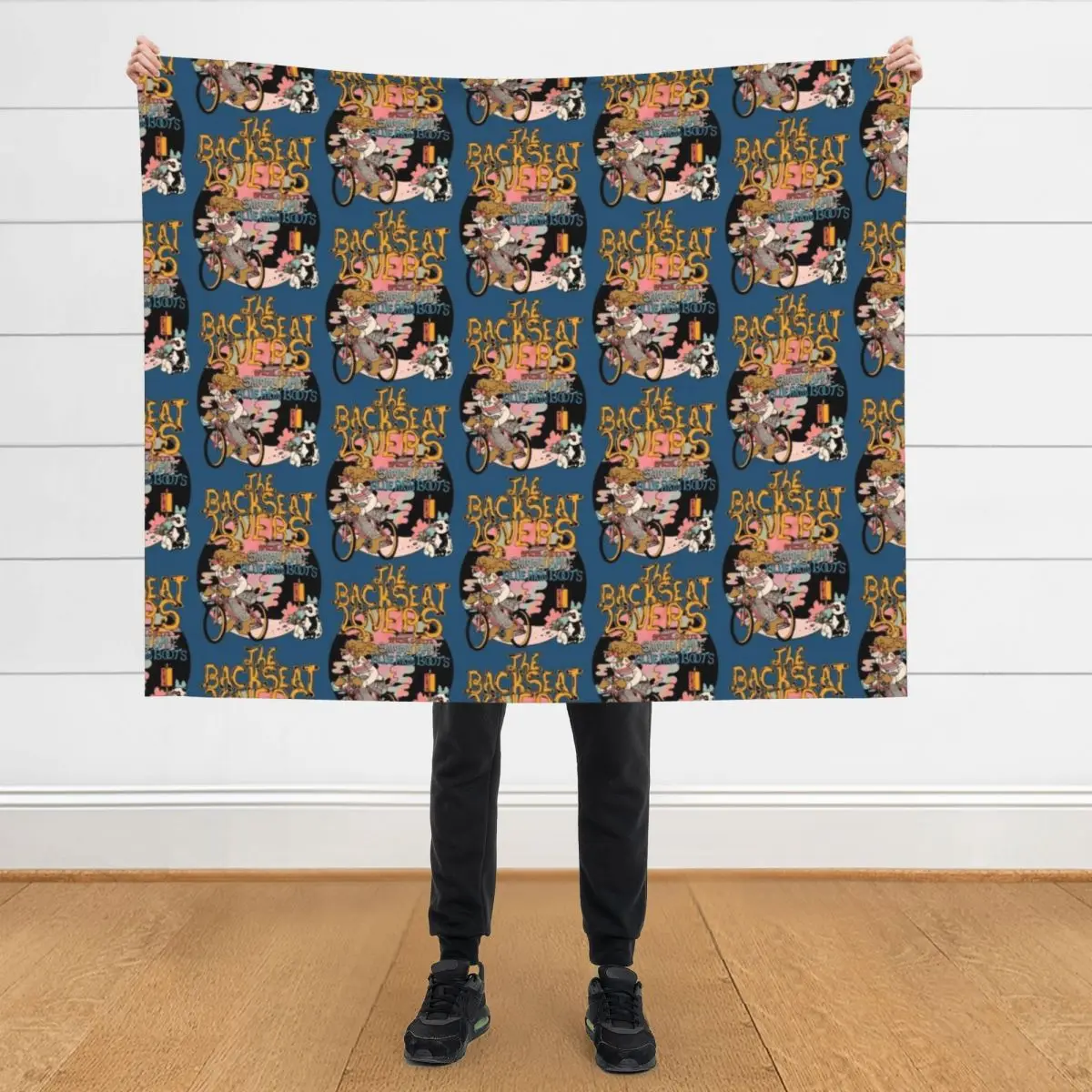 

Backseat Lovers Art Throw Blanket Shaggy Luxury Brand Polar Blankets