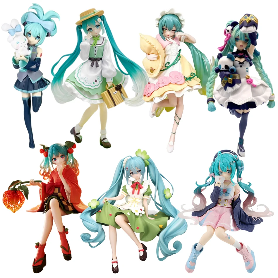 Beliebte Anime-Figur Hatsune Miku Handgefertigtes PVC-Modell Hatsune Miku Desktop-Dekoration Ornamente Anime-Zubehör Spielzeug