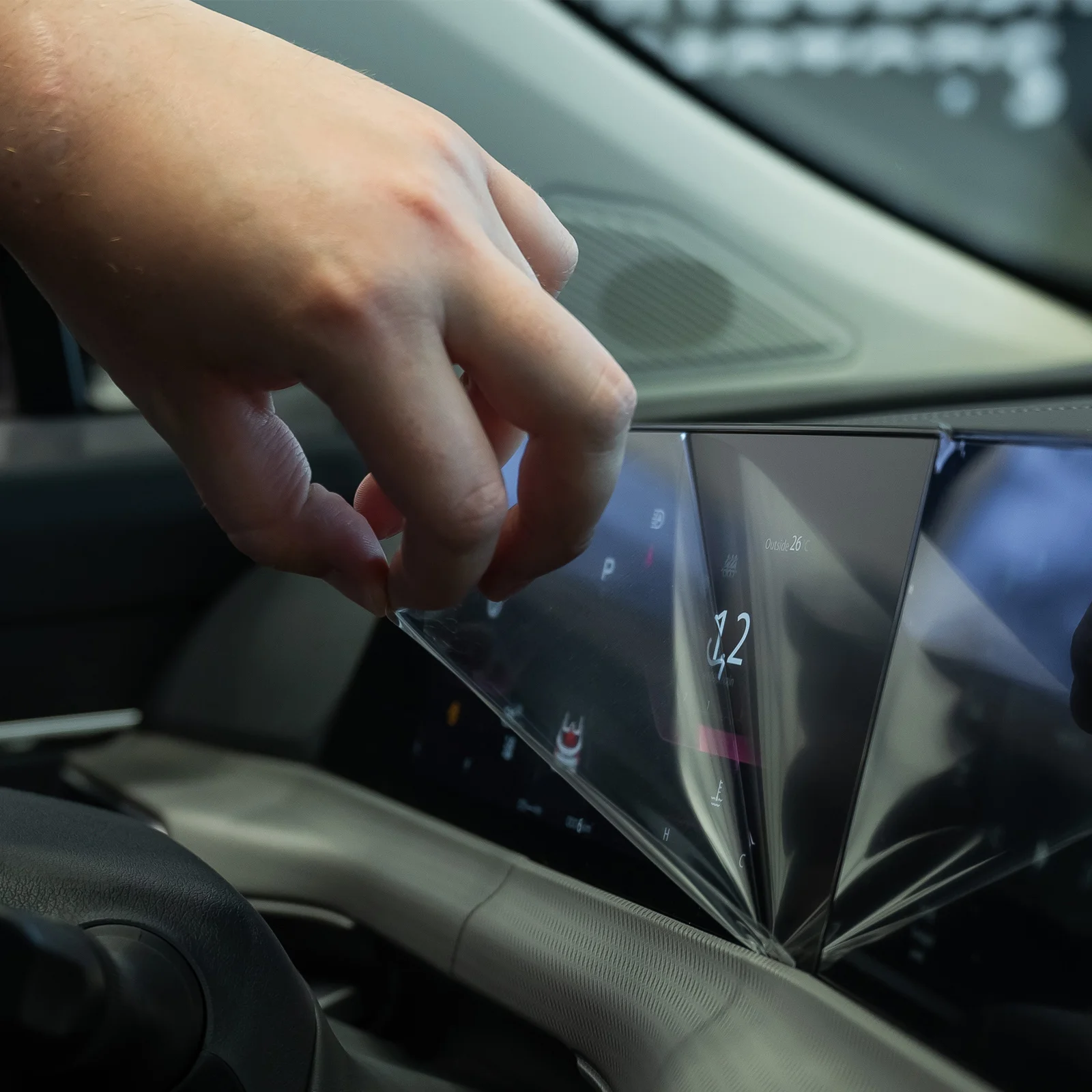 

200Cmx20Cm Transparent Self-Adhesive Car Protective Film For Interior Handles Dashboard Scratch Resistant Dust Oil Proof Clear