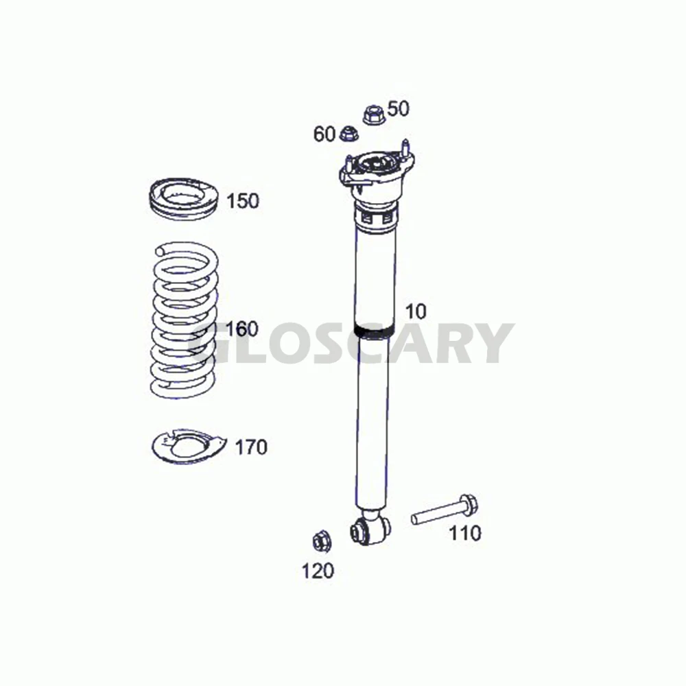 

Rear Shock Absorber Strut For Mercedes Benz W207 A207 C207 E200 E220 E250 E300 E350 E400 2010-2017 Coupe Without ADS 2073202530
