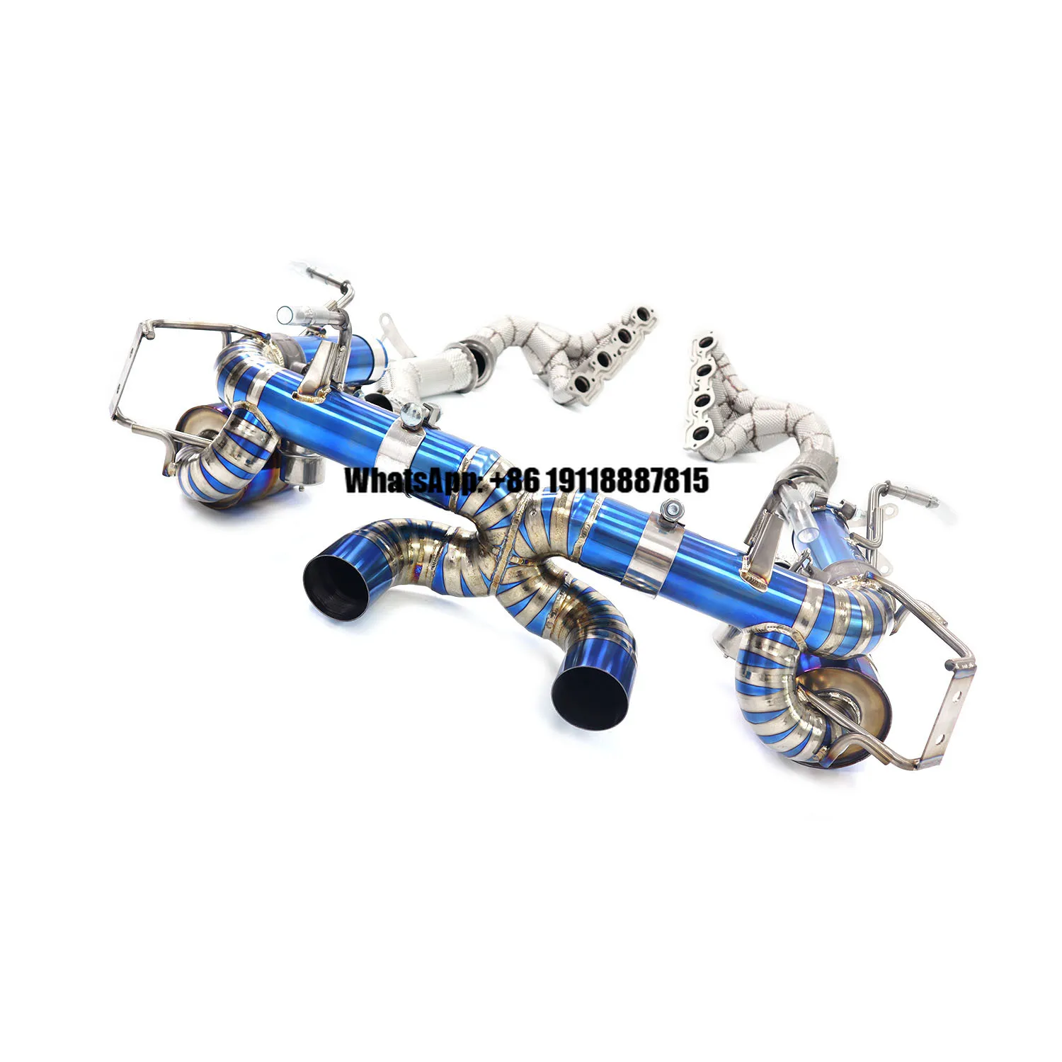 ING Titanium Alloy for Ferrari 458 Catback Manifold Full Set Exhaust Pipe With Heat Shield Auto Performance Tuning Parts