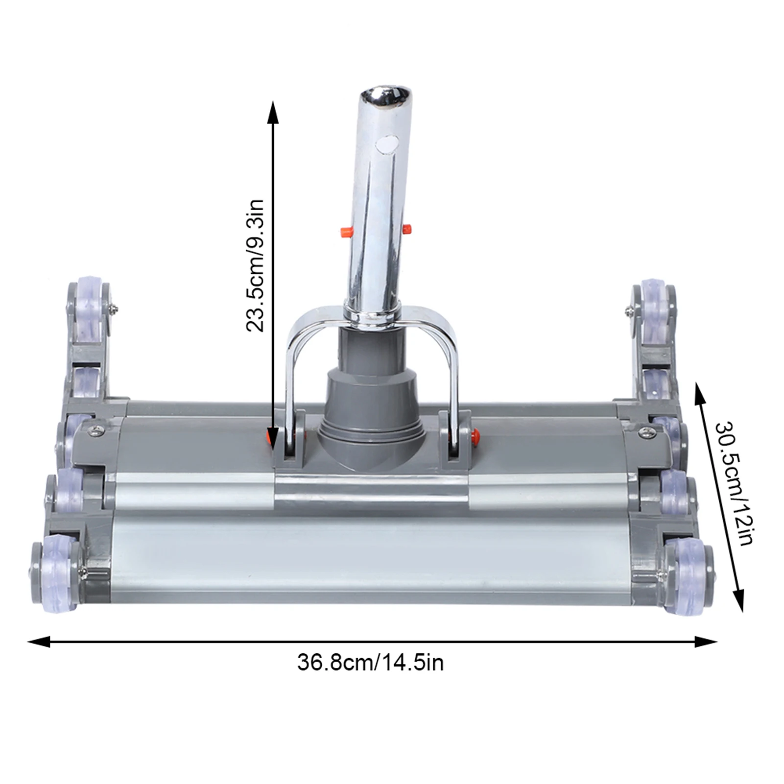 เครื่องดูดอะลูมินัมอัลลอยสระว่ายน้ำ14in เครื่องดูดสิ่งสกปรกหัวดูดทำความสะอาดสระว่ายน้ำ