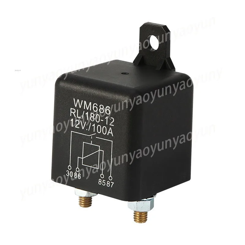 12V/24V 100A 4-pin Normally Open Car Start Relay, High-power Waterproof and Durable Automotive Circuit Relay