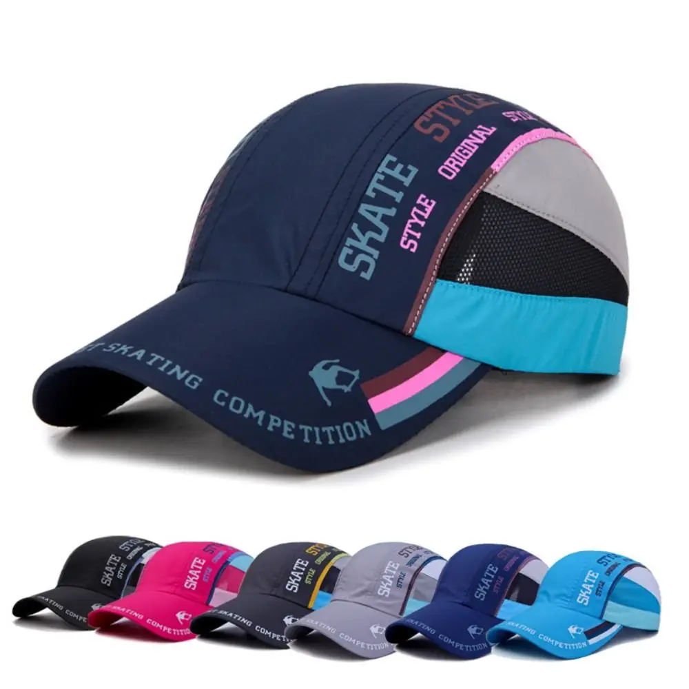

Quick Drying Quick Drying Hat Letter Patchwork Ultra Thin Breathable Baseball Cap Adjustable Mesh Sunshade Baseball Hat Travel