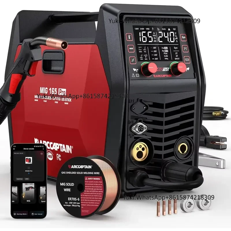 IControl MIG165 Pro 165A 120V/240V APP Control for Aluminum 6-in-1 Muti-process Welding Machine