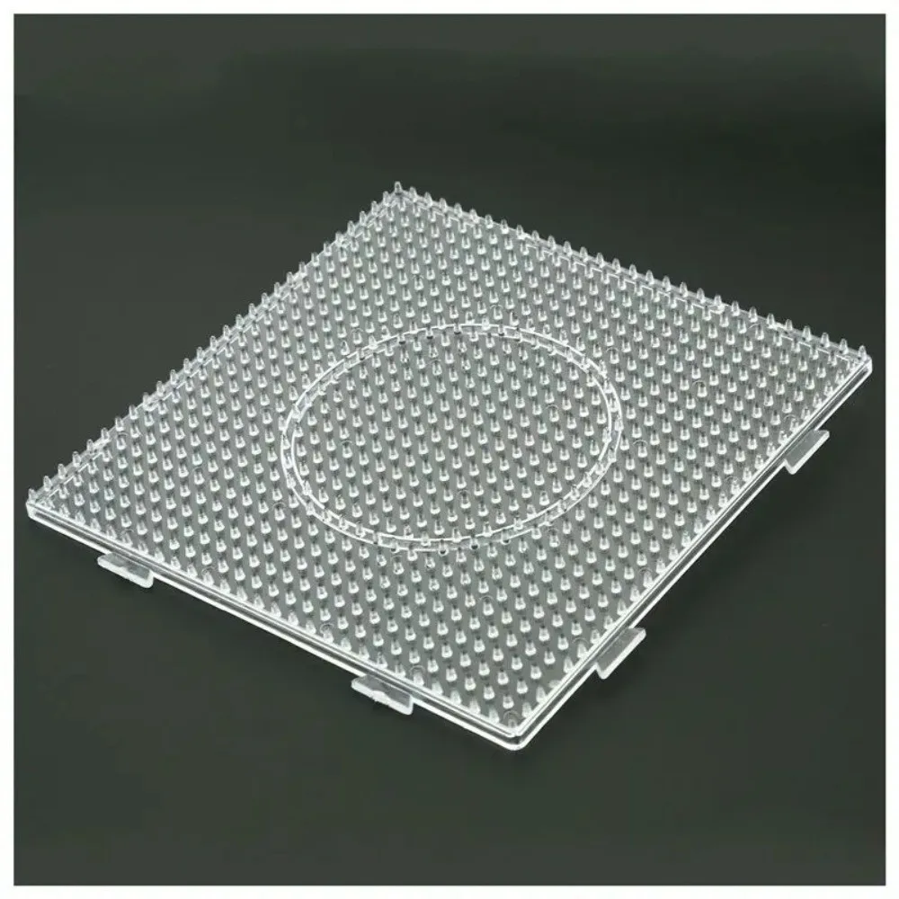 4 Stück 5mm Perlen-Schmelzperlen-Unterlagen, DIY hitzebeständige Perlenunterlagen, transparente, wiederverwendbare Hama-Perlen-Unterlagen