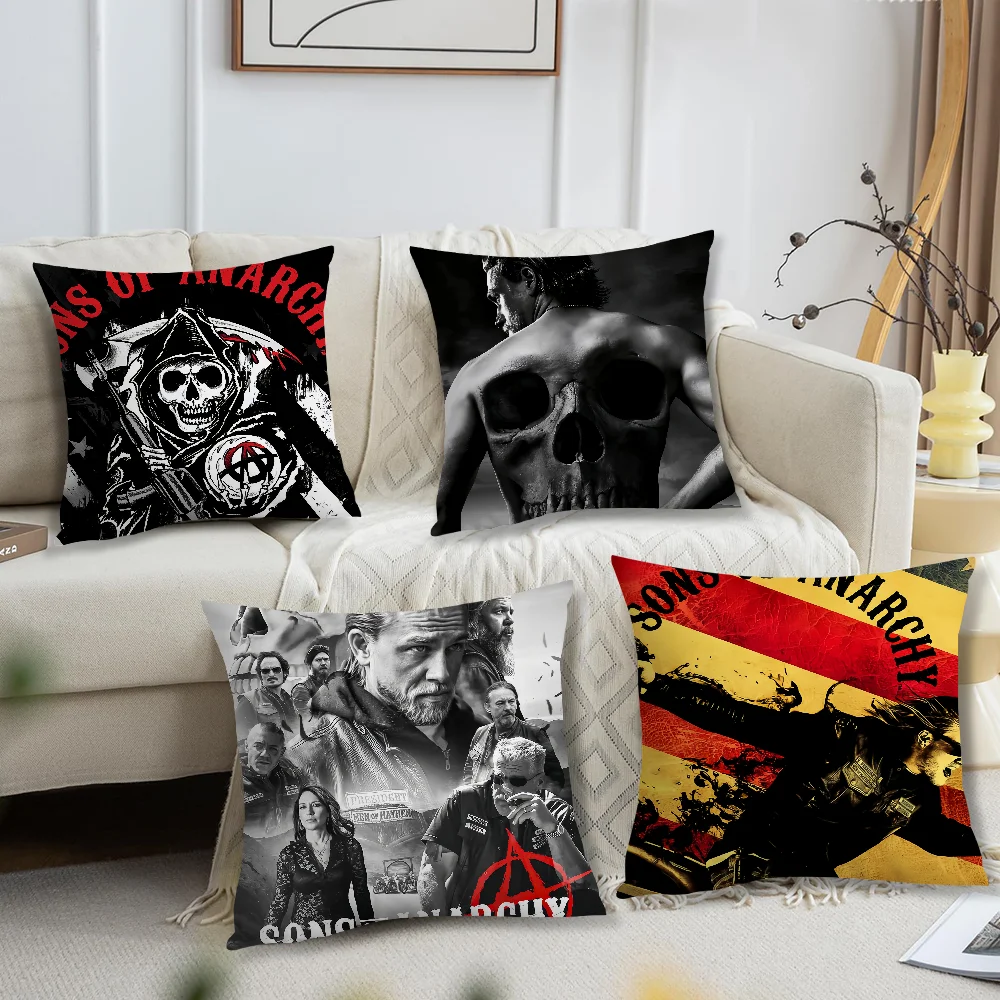 TV S-Sons of A-Anarchy Comfortable soft Pillow Case for Sofa Living Room Home office Decor and Protective Covers