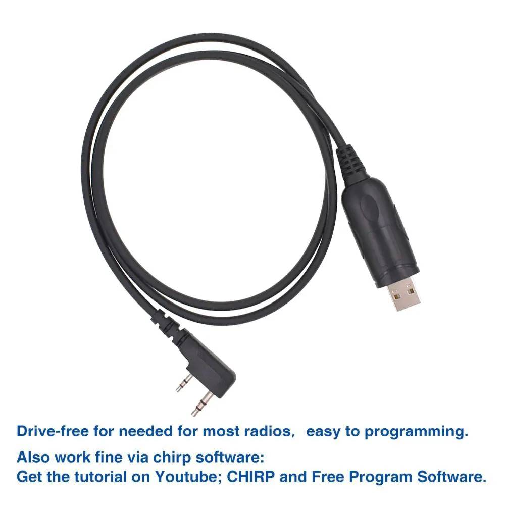 كابل برمجة USB لجهاز الاتصال اللاسلكي Baofeng UV-5R 888S UV-21 Pro Quansheng UV-K58 TK11 Radtel RT-860 900 مع Kenwood 2-Pin #6
