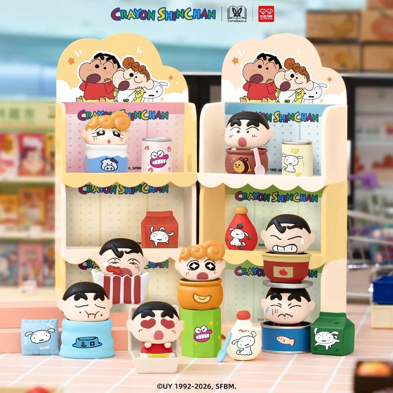 

Anime Crayon Shin-chan Action Figure Blind Box Toys Nohara Shinnosuke Supermarket Series Collection Ornaments Girls Boys Gifts