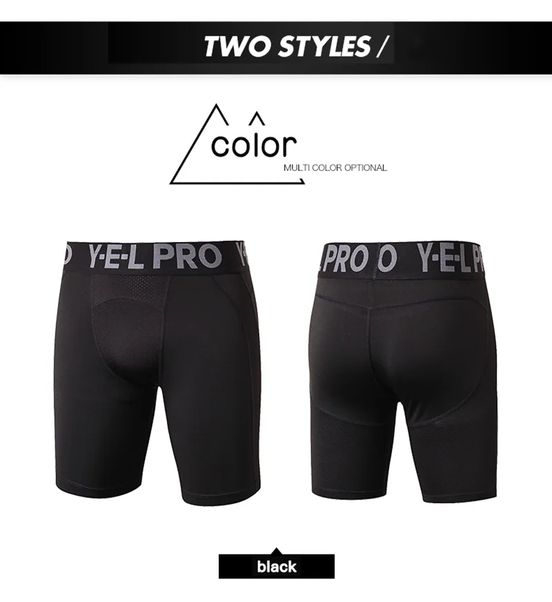Männer Sport Fitness Shorts Gym Training Schnell Trocknende Kompression Leggings Radfahren Shorts Basketball Laufen Kurze Workout Tight – Detail 5