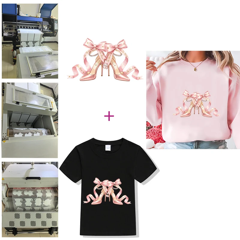 Birthday Queen Heat Transfer Stickers On Clothes High heel DIY T-shirt Iron-On Patches for Clothing Crown Design Decal Printing