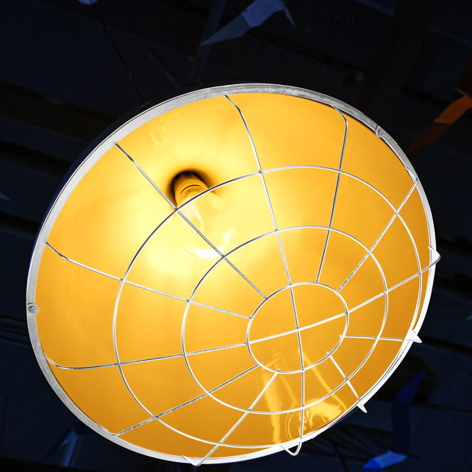 

Iron Mesh Lampshade Guard 350Mm Explosion-Proof Vintage Bulb Protector Industrial Wire Frame for Ceiling Lamp Shade Pendant