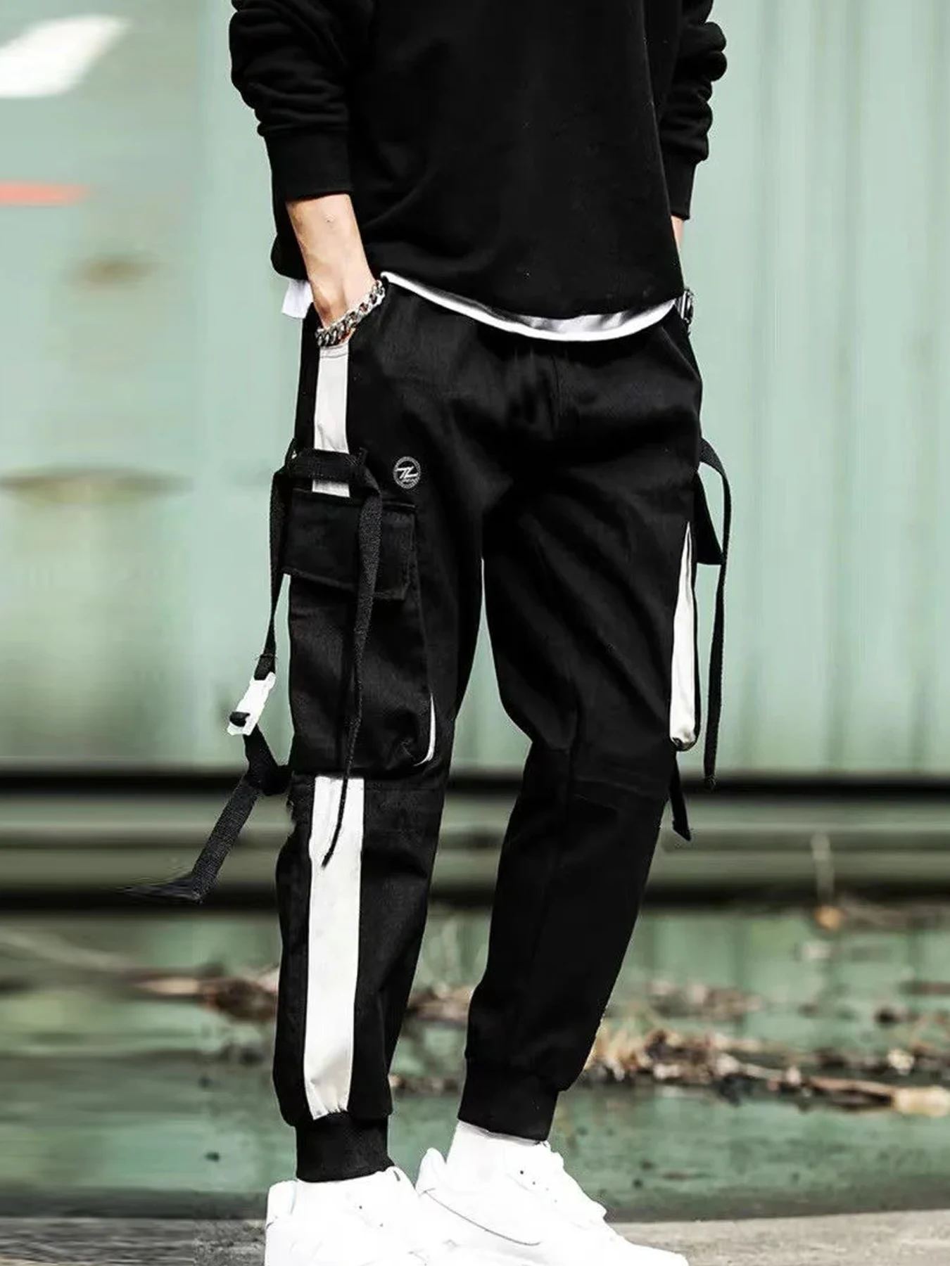 

Trendy brand loose workwear pants for men in spring, autumn, summer, high street leisure, functional polyester fiber washed wide