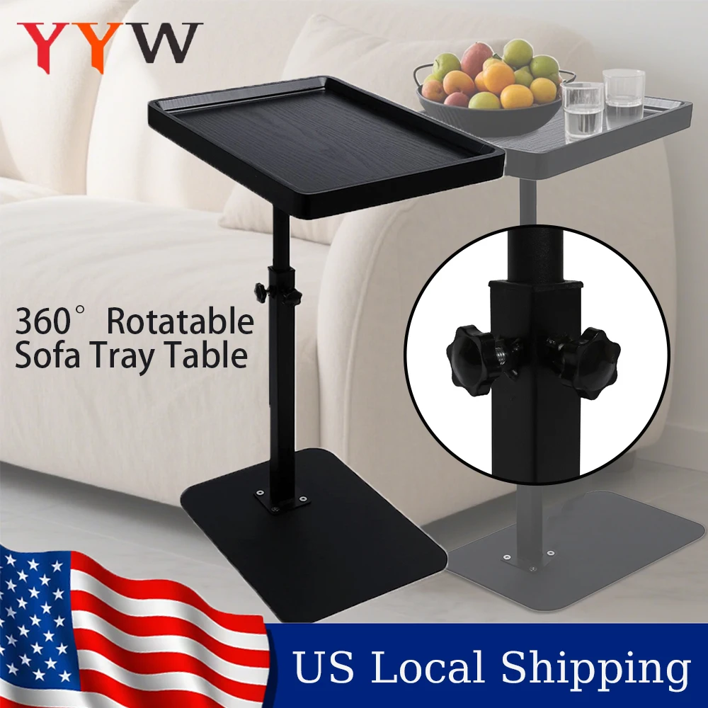 

Laptop Desk Adjustable Rolling Cart Overbed Bedside Table 360° Rotatable Sofa Tray Table Home Office Medical Home Bed Food Tray
