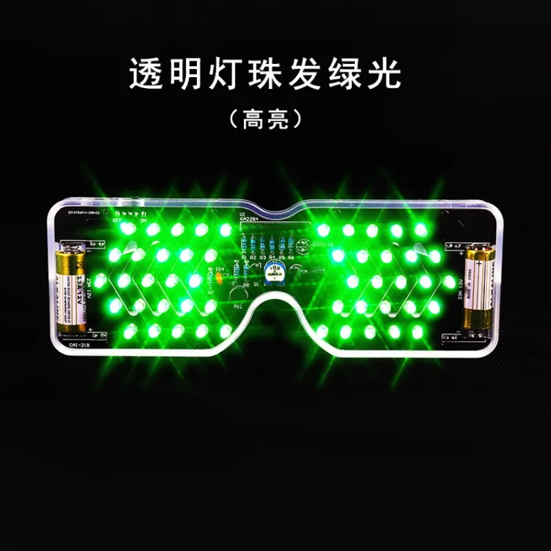 Voice-activated LED Luminous Glasses Making Kit Light Emitting Diode Flash