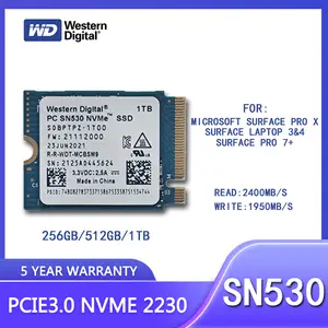 WESTERN DIGITAL PC SN530 SDBPTPZ-512G 512GB M.2 2230 NVME PCIE GEN3 X4 SSD 2024 R1DG8