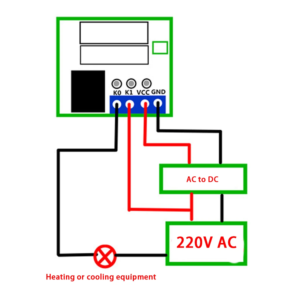 DC 5V/12V/24V Mini LED Digital Temperature Controller Switch Refrigeration/Heating Control Relay Output