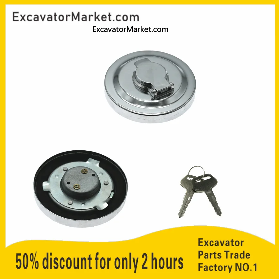 Excavator Parts For Komats Fuel Tank Cap PC100 120 160 220 240 360 WA380-5 WA400-5 WA450 20Y-14-11160 787 Key Diesel Tank Cap