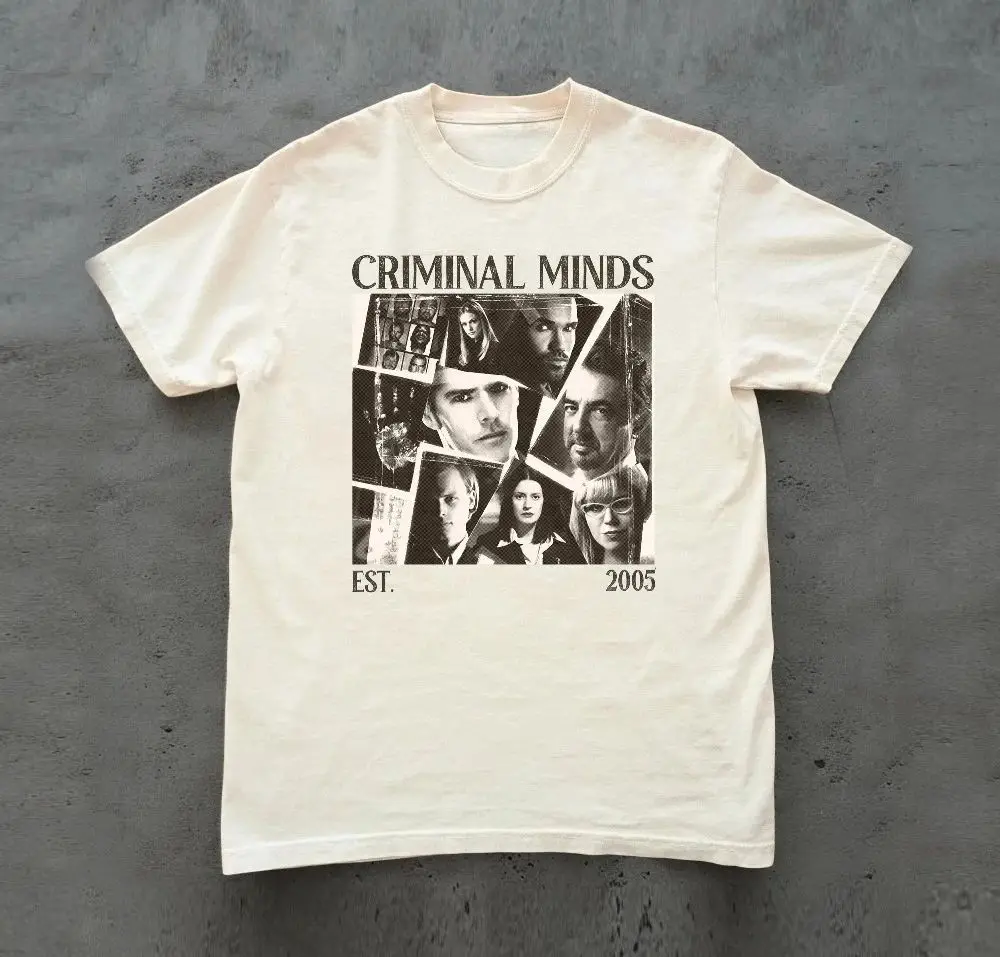 Y2K Classic Short Sleeves Criminal Minds T-Shirt Vintage High Street Tops Casual Loose T-shirt Oversize Streetwear Unisex