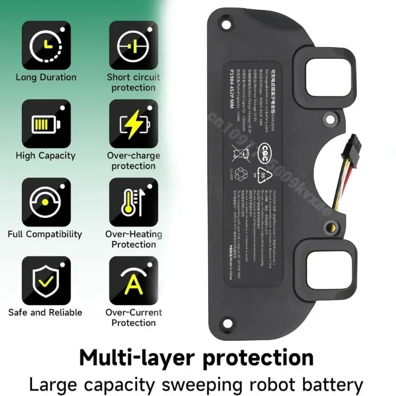 

Надежный литий-ионный аккумулятор 14.8В 12800мАч для робота-пылесоса Conga 4090 4490 4590 4690