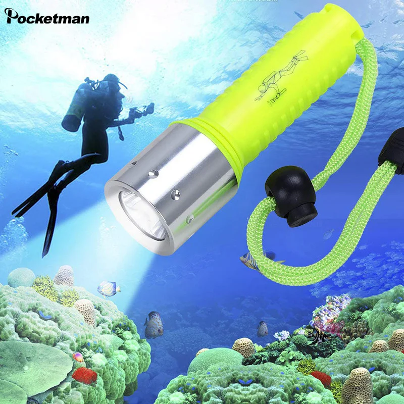 

Diving Flashlight LED Super Underwater Waterproof Torch Lamp Professional Scuba For Dive Swimming Under Water Sport