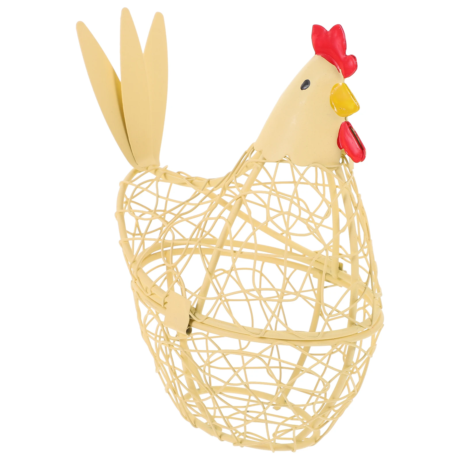 

Hen Shape Egg Basket Iron Wire Kitchen Organizer Chicken Wire Metal Holder For Housewives Homeowners Rustic Eggs Container