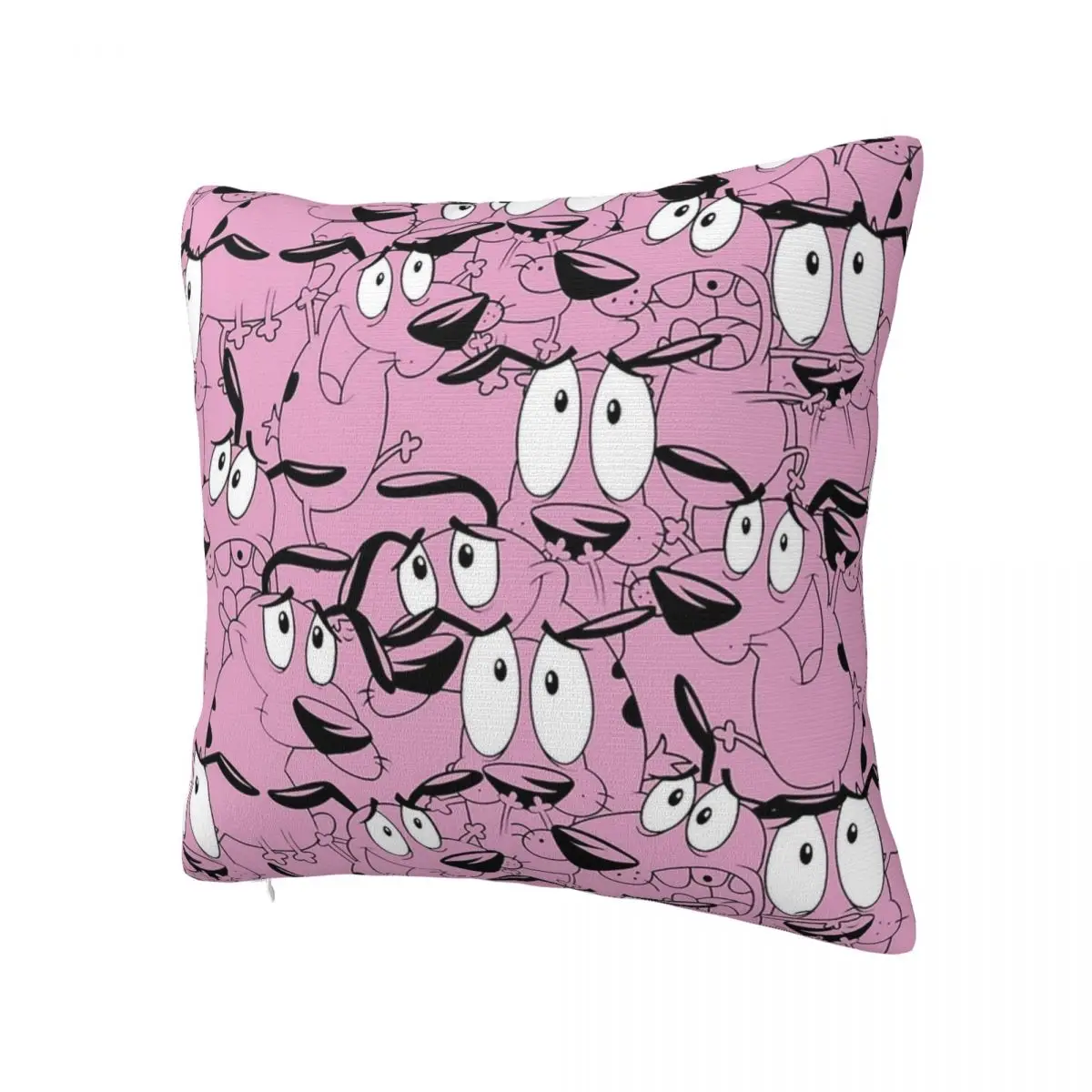 C-Courages Cowardly Dog Pattern Pillowcase Printing Polyester Cushion Cover Gift Pillow Case Cover Sofa Square 45X45cm