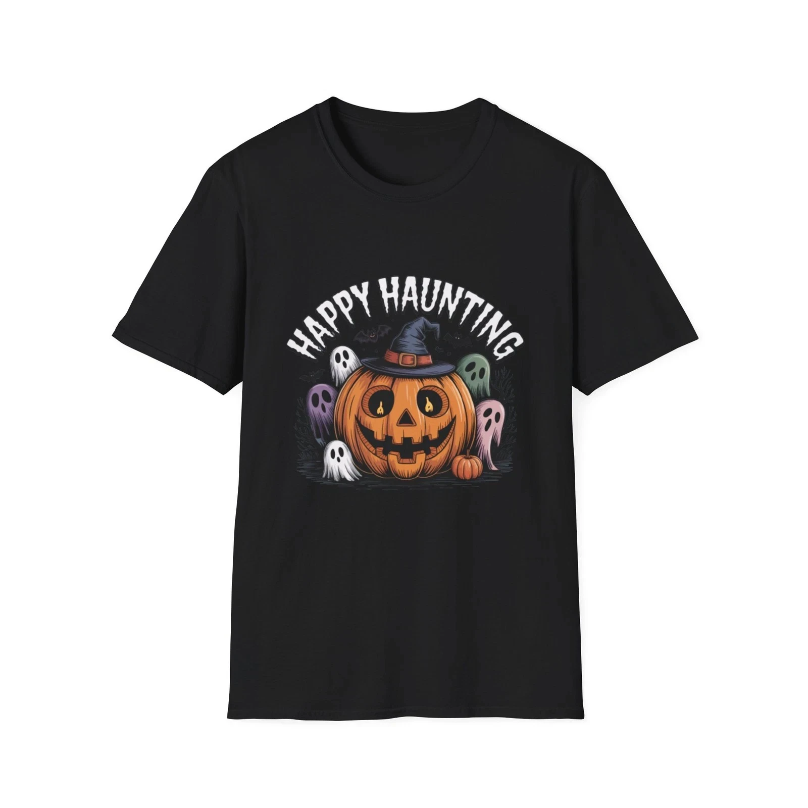 

Men Womens Pumpkin Halloween Theme T-Shirt Unisex T-Shirt Streetwear Loose Casual Short Sleeve Holiday Dress Up