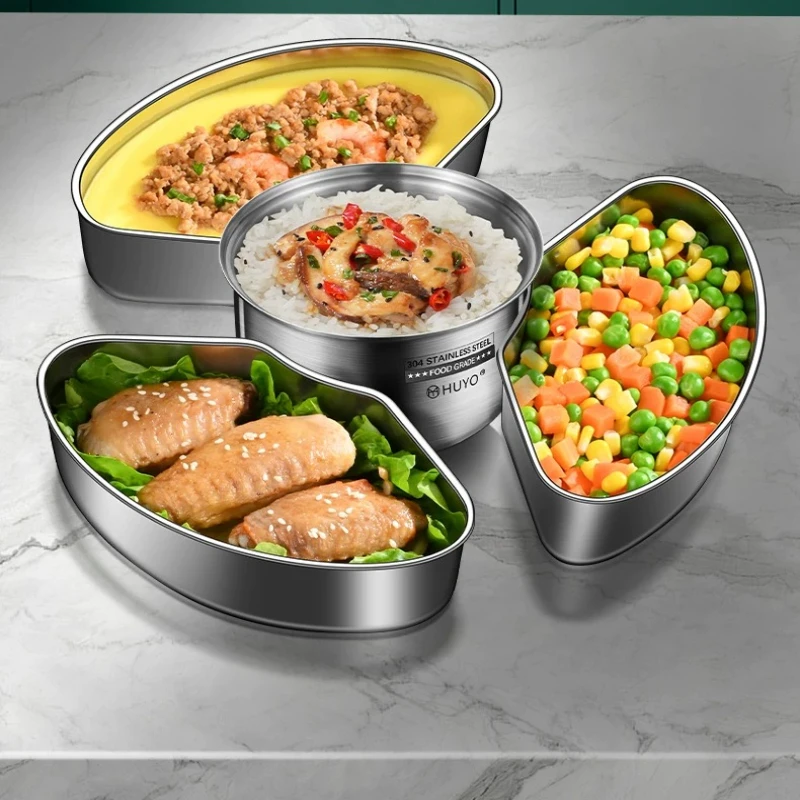 LH stainless steel fan-shaped steaming box with lid steaming plate sub-packed steaming rice box