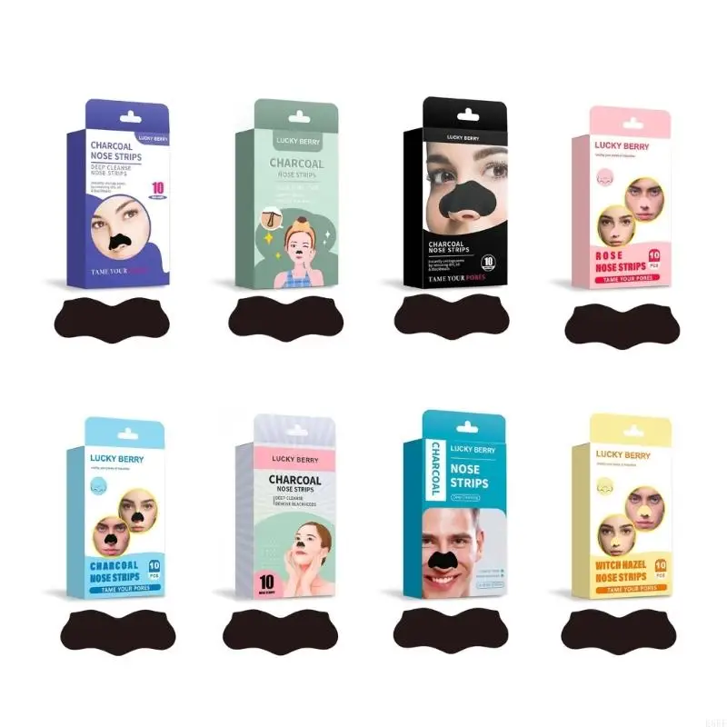 E65F Blackhead Remover neuspore strips voor diepe reiniging, wist zwarte kop en instanten poriën losmakende mee -head neusstrips