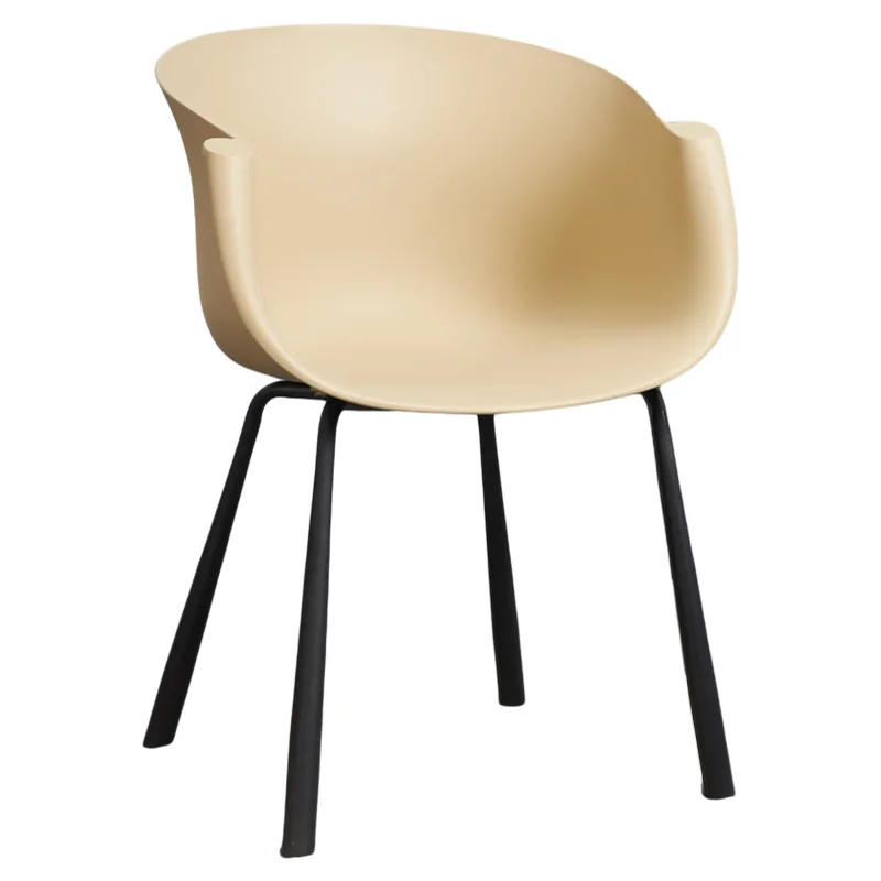 Nordic modern minimalist home chair with armrest and armrest, iron decorative office chair