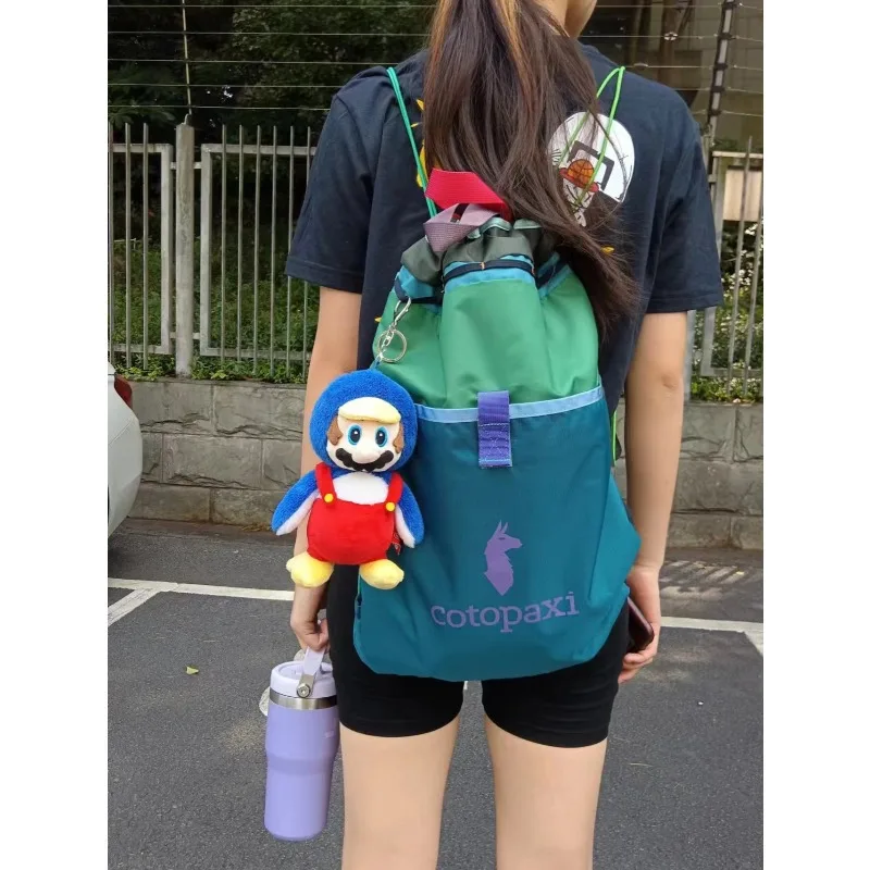 

New dopamine drawstring backpack for outdoor travel – lightweight, large-capacity, suitable for both men and women