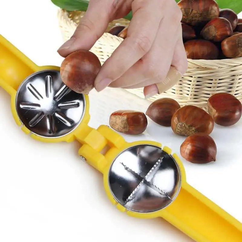 

Metal Chestnut Sheller, Walnut Pliers, Nut Opener, Cutter, Shelling Kitchen Tools, 2 in 1, Home