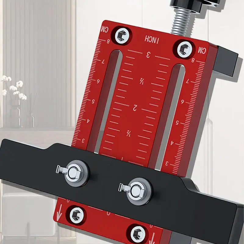 引き出しプルテンプレートツール、調整可能なハンドル、ジグドリルガイド、アルミニウム合金、ポータブルキャビネットハードウェア