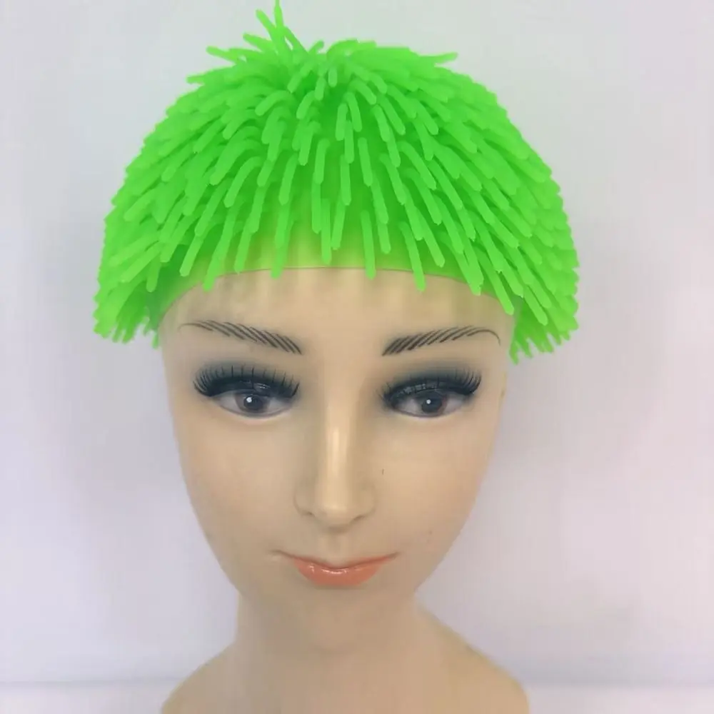 Soft Spiky Ball Prank Hat Portable Comfortable To Wear Colorful Headgear Multifunctional Lightweight Long Hair Head Cover