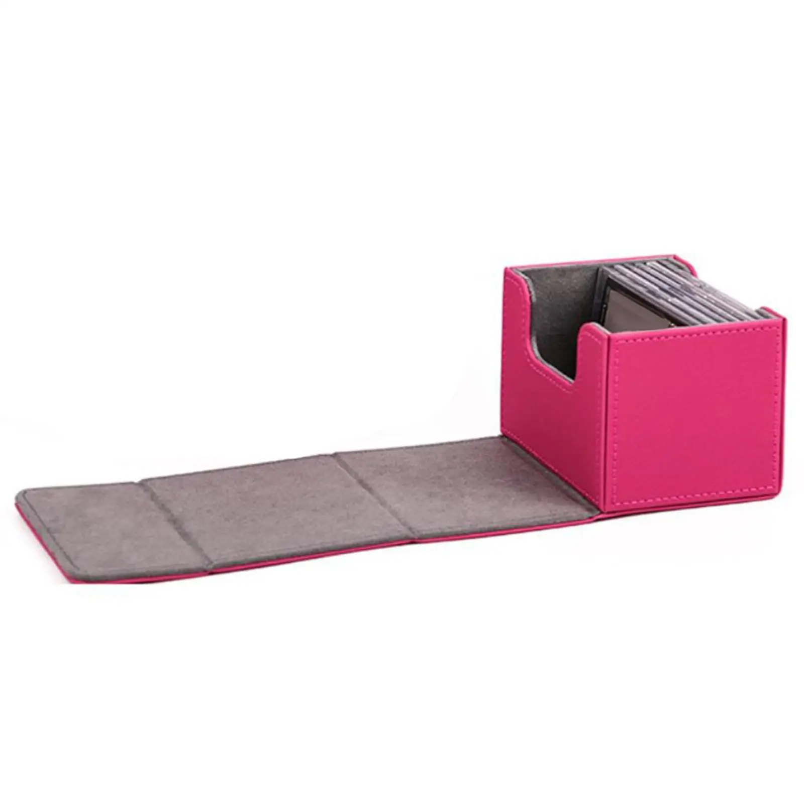 Convertible Deck Box Storage Hobbies Toy PU Case for Trading Card 100 Sleeved Cards