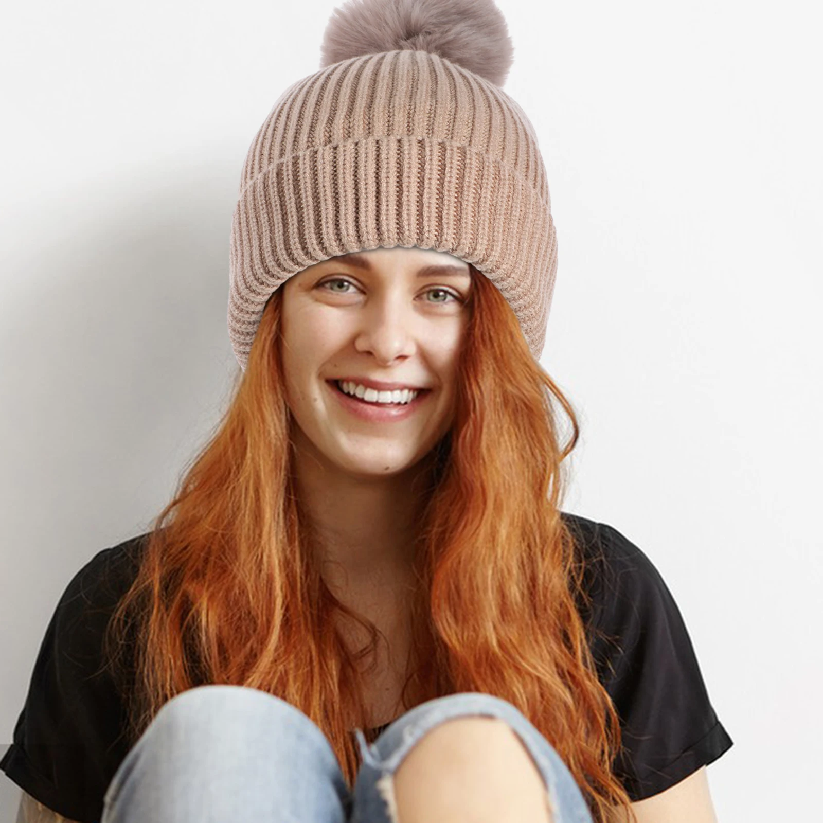 

Brickless Hat Glove Set Winter Beanie Thermal Gloves Women for Cold Weather Women's