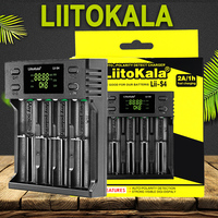 LiitoKala Lii-S4 Universal Lithium Battery Charger for 18650 26650 16340 14500 Rechargeable Cells