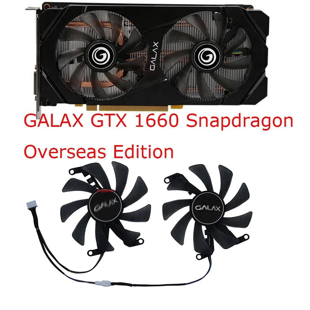 2 adet/takım, ekran kartı fanı, grafik soğutucusu, T129215SU, for GALAX GTX 1660 Snapdragon Overseas Edition, for GALAX RTX 2060 1-Click OC