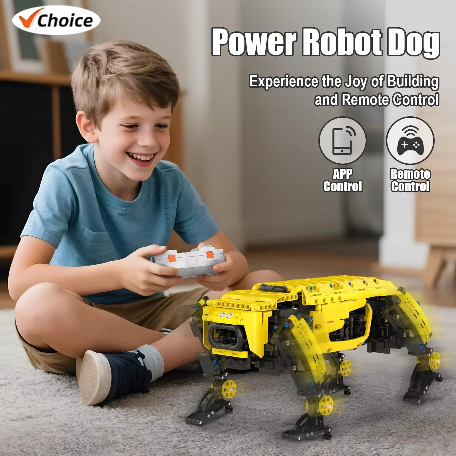 936PCS RC Robot Hond Bouwstenen Kinderen STEM Speelgoed Gemotoriseerde Boston Dynamics Alpha Hond Model Cadeaus voor Jongens en Tech liefhebbers