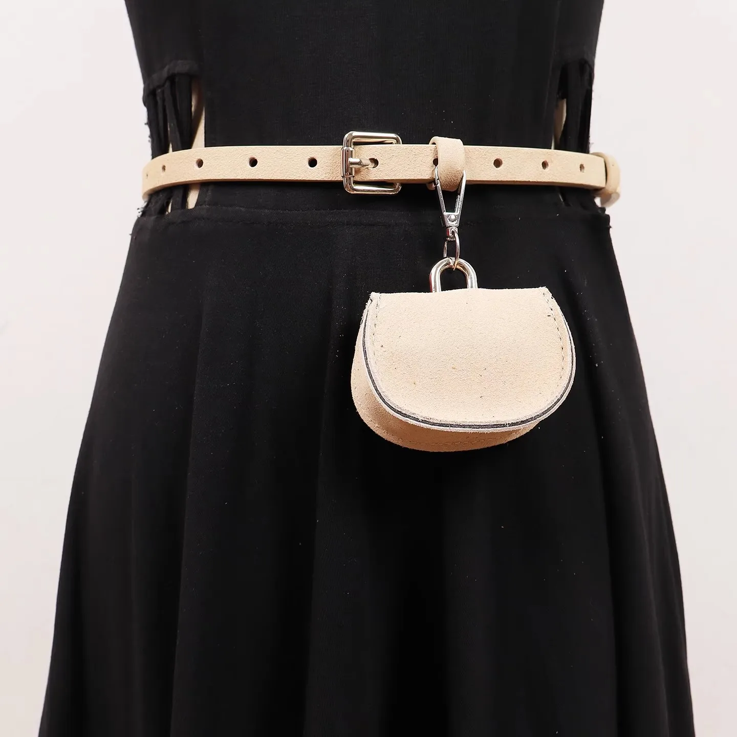 Faux Suede Bag Belt Women's PU Leather Cummerbunds Female Dress Corsets Waistband Belts Decoration Narrow Belt R3047