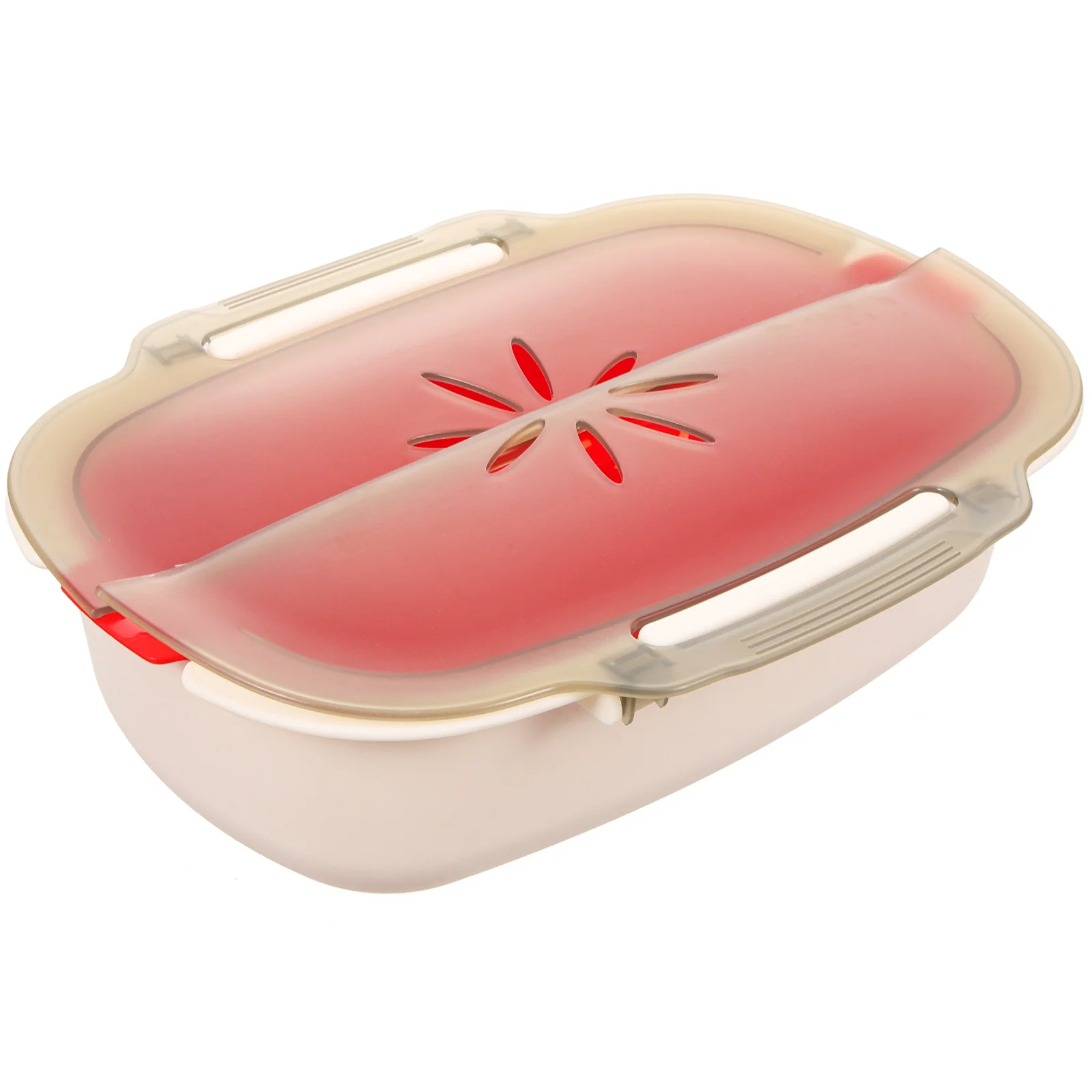 

1pc Large Capacity Double Layer Microwave Steamer For Vegetable Fish Food Cooking Steaming Box Vegetables Buns