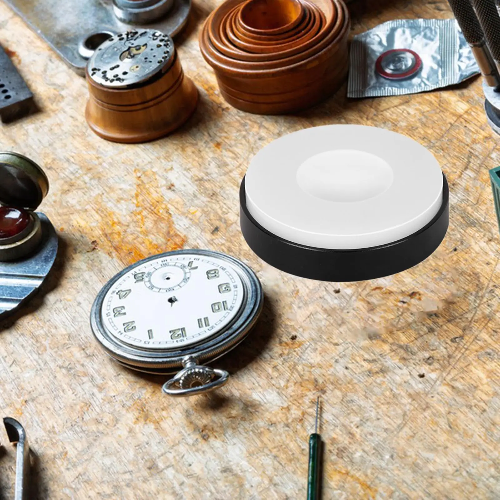 مشاهدة غلاف وسادة وسادة أجزاء الساعة الجمعية قاعدة ساعة مجوهرات وسادة لإصلاح صنع المجوهرات ساعة صانع الساعات #1