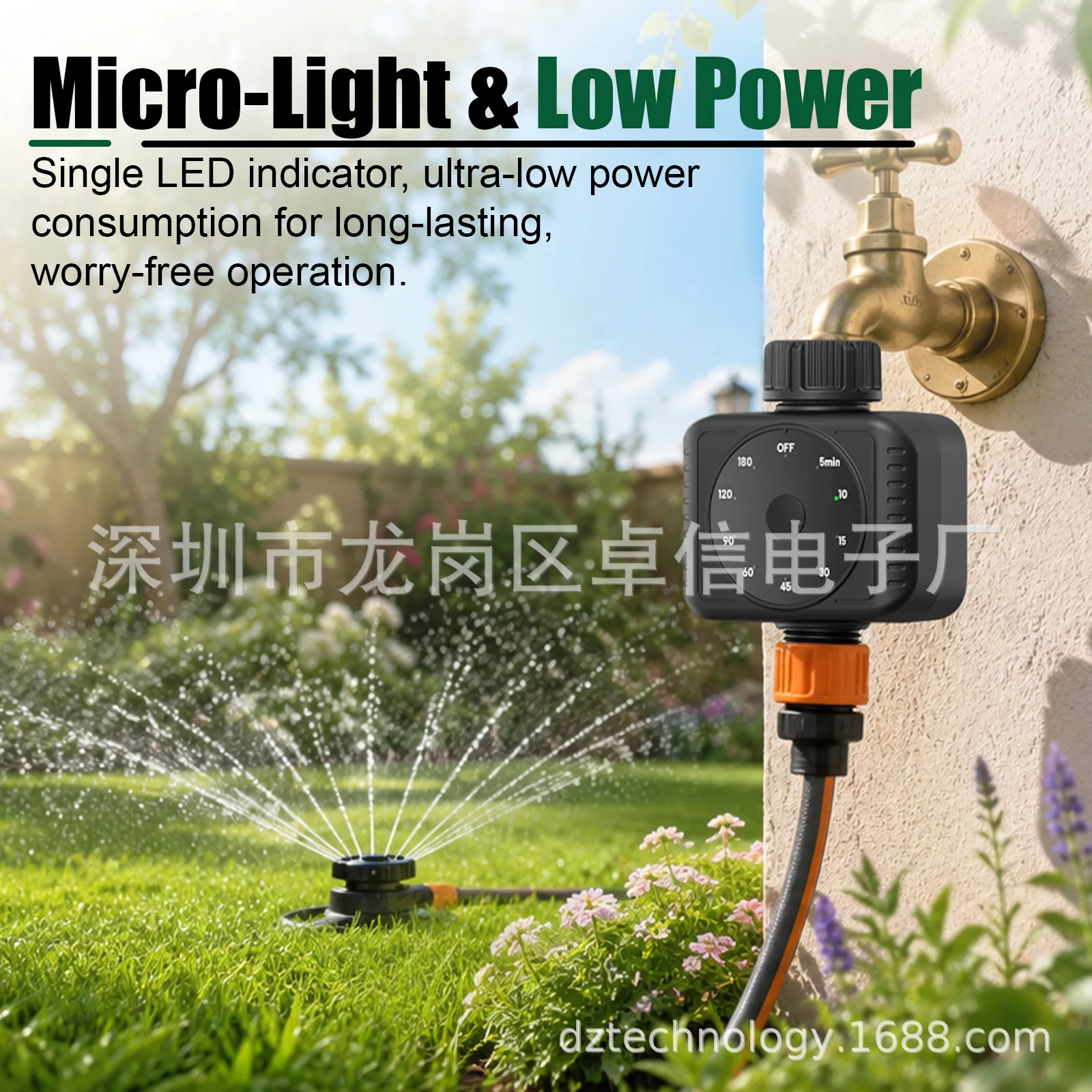 Smart Irrigation Timer with Countdown Function Automatic Water‑faucet Controller for Outdoor Backyard and Garden Flower Watering