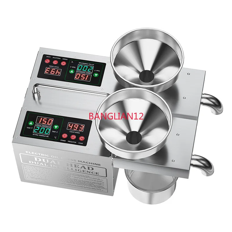 

Double head oil press, commercial oil press, double head constant temperature version