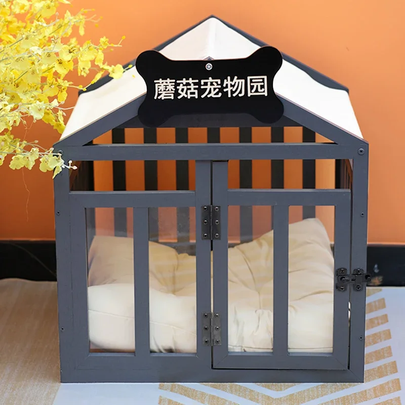 Wood Rabbit Box Dog Houses Supplies Folding Corral Prefab Dog Houses Modular Crate Corral Para Mascotas Dog Furniture Fg25